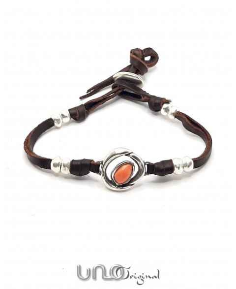 Pulsera Ajustable de cuero...